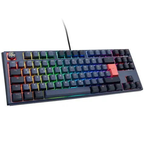 Ducky One 3 TKL Cherry MX-Silent-Red modrá / herní klávesnice / mechanická / drátová USB-C / DE