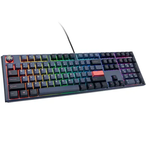 Ducky One 3 Cherry MX-Blue modrá / herní klávesnice / podsvícená / mechanická / drátová USB-C / US