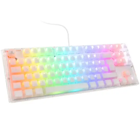 Ducky One 3 Aura TKL Gateron Baby Kangaroo bílá / herní klávesnice / mechanická / drátová USB-C / DE