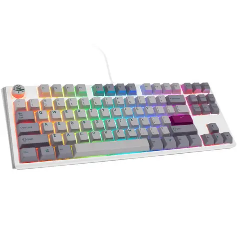 Ducky One 3 TKL Cherry MX-Ergo-Clear šedá / herní klávesnice / podsvícená / mechanická / drátová USB-C / US