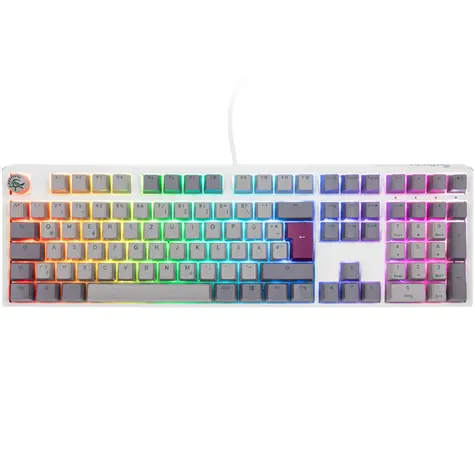 Ducky One 3 Cherry MX-Silent-Red šedá / herní klávesnice / podsvícená / mechanická / drátová USB-C / DE