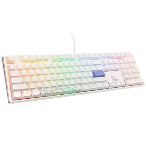 Ducky One 3 Classic Cherry MX-Silent-Red bílá / herní klávesnice / podsvícená / mechanická / drátová USB-C / US