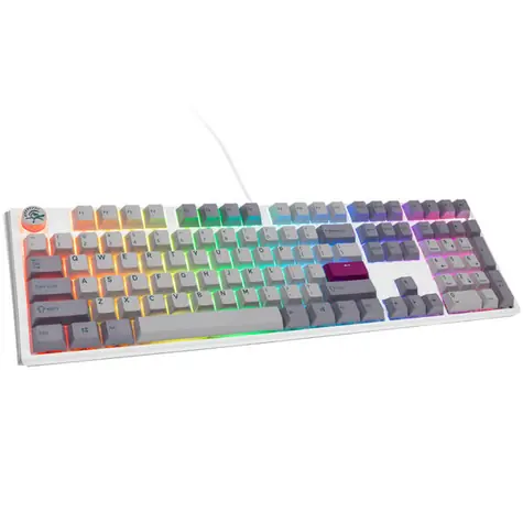 Ducky One 3 Cherry MX-Ergo-Clear šedá / herní klávesnice / podsvícená / mechanická / drátová USB-C / US