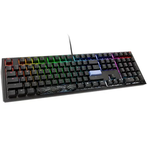 Ducky Shine 7 Cherry MX-Red černá / herní klávesnice / podsvícená / mechanická / drátová USB-C / US
