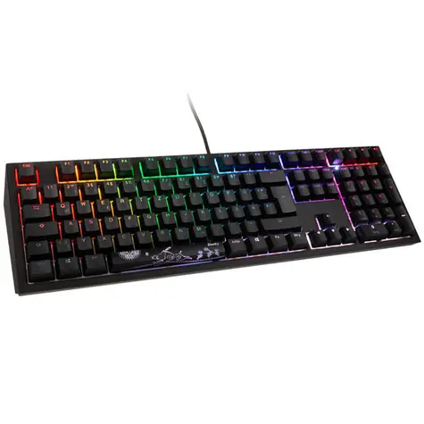 Ducky Shine 7 Cherry MX-Red černá / herní klávesnice / podsvícená / mechanická / drátová USB / DE
