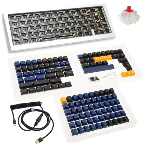 Ducky Outlaw 65 Barebone / RGB / ANSI Layout / 1100g / stříbrná