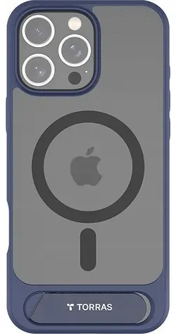 Torras Pstand Series ochranný kryt pro Apple iPhone 16 Pro modrá
