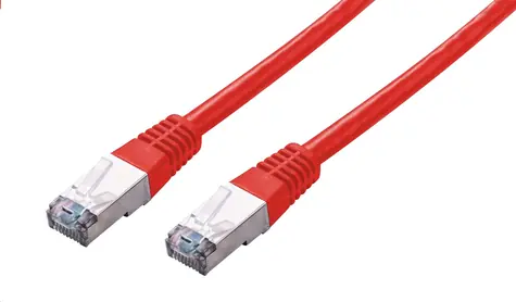 C-TECH patchcord Cat5e FTP 0.25 m červená