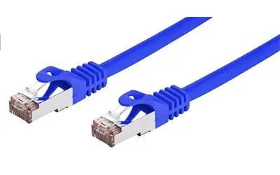 C-TECH patchcord Cat6 FTP 0.5 m modrá
