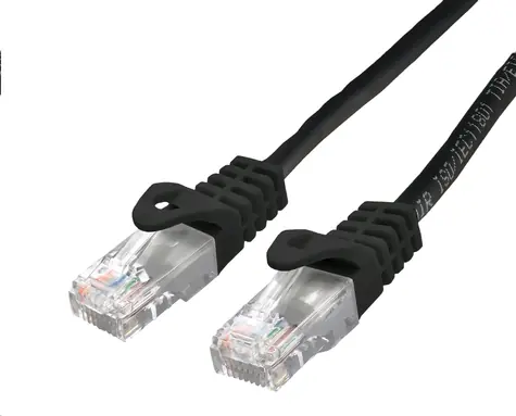 C-TECH patchcord Cat6 UTP 0.25 m černá