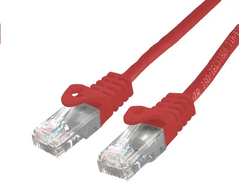 C-TECH patchcord Cat6 UTP 5 m červená