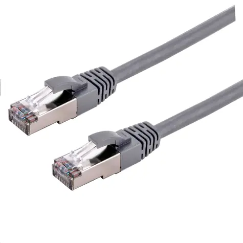 C-TECH patchcord Cat6a S/FTP 10 m šedá