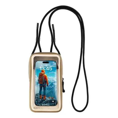 FIXED Voděodolné pouzdro na mobilní telefon Dry Case z hypalonu s certifikací IPX8 khaki