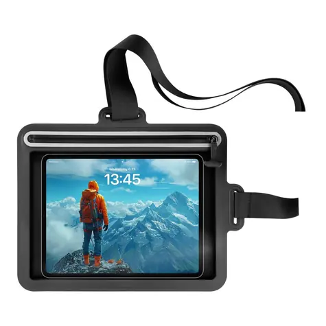 FIXED Voděodolné pouzdro na tablet Dry Tab přes rameno s certifikací IPX8 černé