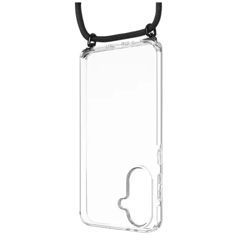 FIXED Pouzdro Pure Neck s odnímatelnou černou šňůrkou na krk pro Samsung Galaxy A36 5G/A56 5G