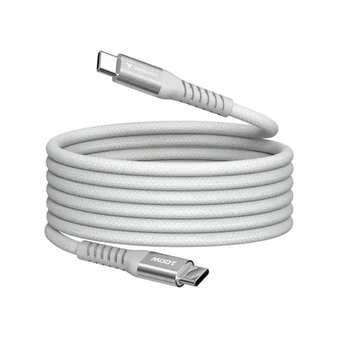 Verbatim 31854 Magnetický 100W USB-C kabel 1.2m šedá / USB-C(M) / USB-C(M) / PD & QC 3.0