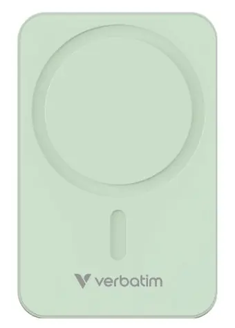 Verbatim Charge 'n' Go Essentials Magnetická bezdrátová powerbanka 20000mAh zelená / USB-C / MagSafe / 15-35W