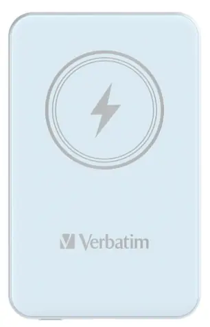 Verbatim Charge 'n' Go Magnetická bezdrátová powerbanka 5000mAh modrá / USB-C / MagSafe / 15-20W