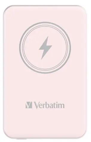 Verbatim Charge 'n' Go Magnetická bezdrátová powerbanka 5000mAh růžová / USB-C / MagSafe / 15-20W
