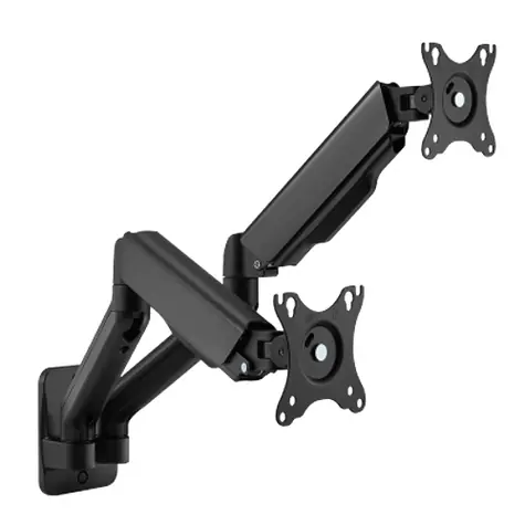 Brateck LDA32-114E / Dvouramenný nástěnný držák pro max. monitor 32' / mechanická pružina