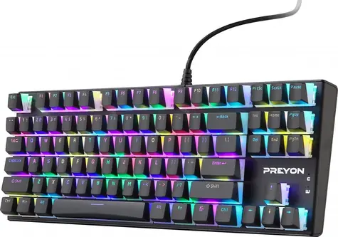 PREYON Blue Blitz Claw Gateron Blue / Herní klávesnice / Drátová / US layout / RGB