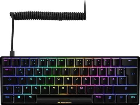 Sharkoon SKILLER SGK50 S4 černá / herní klávesnice / mechanická / drátová / RGB / Kailh Red spinač / DE