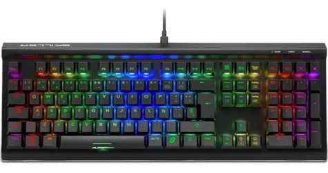 Sharkoon SKILLER SGK60 černá / herní klávesnice / mechanická / drátová / RGB / Kailh Box Red spinač / ES