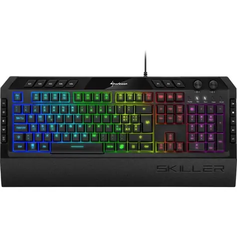 Sharkoon SKILLER SGK5 černá / herní klávesnice / drátová / RGB / Rubberdome spinač / IT