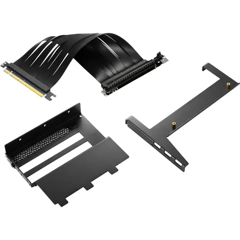 Sharkoon Angled Kit 4.0 černá / PCIe 4-slot Riser / PCIe 4.0 x16 / kabel 175mm