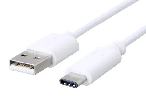 C-TECH USB-C kabel 2 m bílá / USB 2.0 A (M) - USB-C (M)