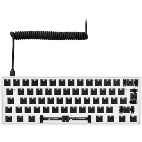 Sharkoon SKILLER SGK50 S4 Barebone bílá / Tělo klávesnice / formát 60% / ISO Layout