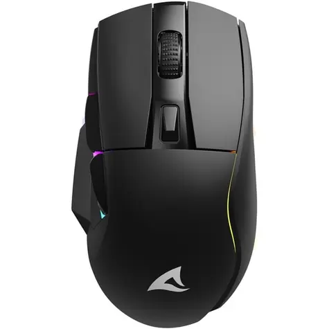 Sharkoon SKILLER SGM50W černá / bezdrátová herní myš / 4000 dpi / USB / optická / nabíjecí stanice / 6 tlačítek