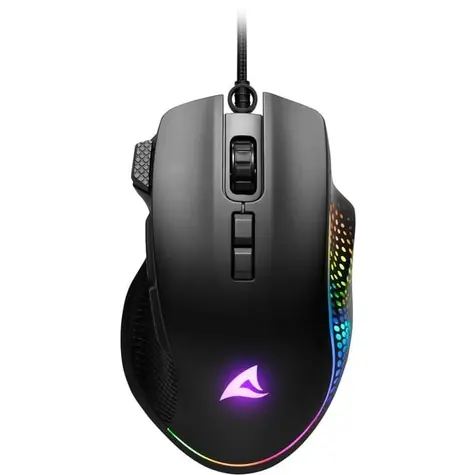 Sharkoon SHARK Force 3 černá / bezdrátová herní myš / 12800 dpi / USB / optická / 8 tlačítek