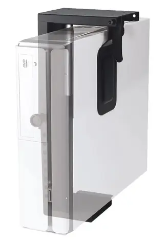 Neomounts CPU-D075BLACK černá / držák mini pc pod stůl / výška skříně 20-36 cm / šířka skříně 5-10 cm / nosnost 10 kg