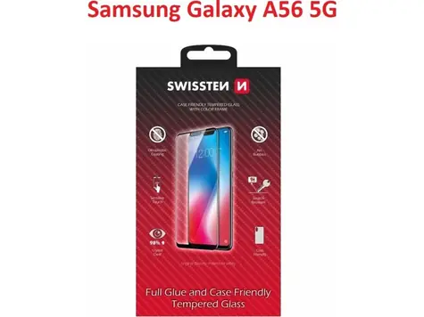 SWISSTEN FULL GLUE COLOR FRAME CASE FRIENDLY sklo pro SAMSUNG GALAXY A56 5G černá