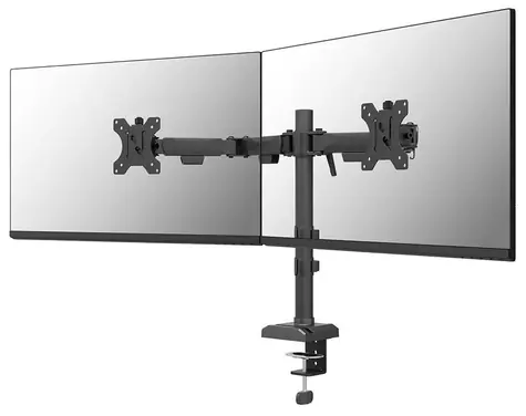 Neomounts DS60-600BL2 černá / držák pro dva monitory na stůl / velikost 10-32