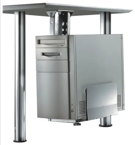 Neomounts CPU-D200SILVER stříbrná / držák PC pod stůl / výška pc 39-54 cm / šířka pc 13-23 cm / nosnost 30 kg
