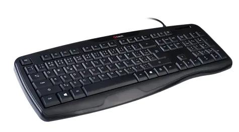 C-TECH KB-107 USB černá / Ergonomická klávesnice / membránová / USB / CZ/SK layout