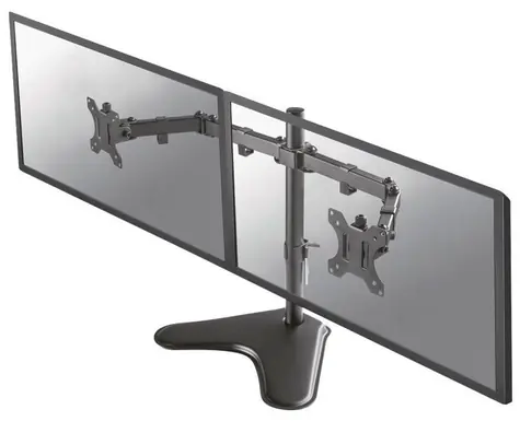 Neomounts FPMA-D550DDBLACK černá / stojan s rameny pro dva monitory na stůl / velikost 10-32