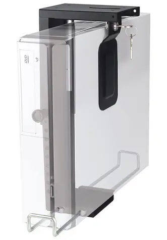 Neomounts CPU-D075BLACK/LK černá / Držák počítače / výška pc 36cm / šířka pc 10cm / nosnost 10 kg
