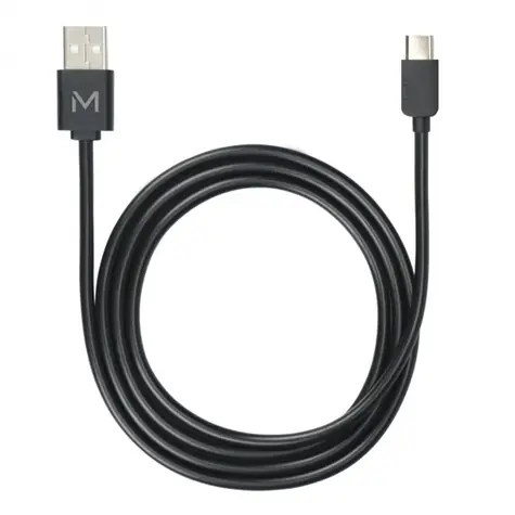 Mobilis kabel USB-C - USB-A / 1 metr / černá