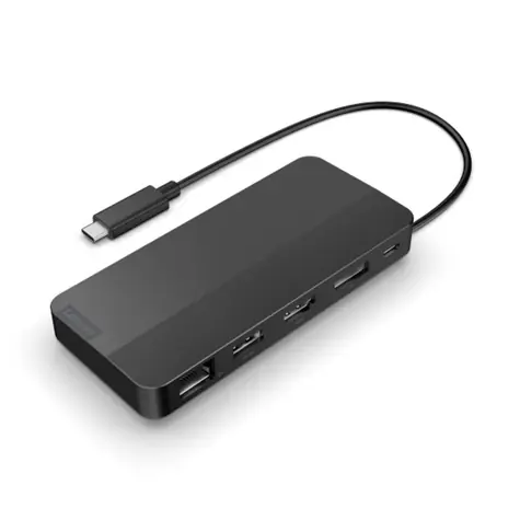 Lenovo USB-C Dual Display Travel Dock 65W - (1x DP & RJ45 & 1x HDMI & USB 3.0 & 2x USB-C) pripojit max. 2x LCD