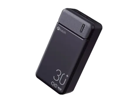C-TECH BATCT1341 22.5W 30000 mAh černá / Power Bank / USB-A / USB-C  / 5V & 9V & 12V