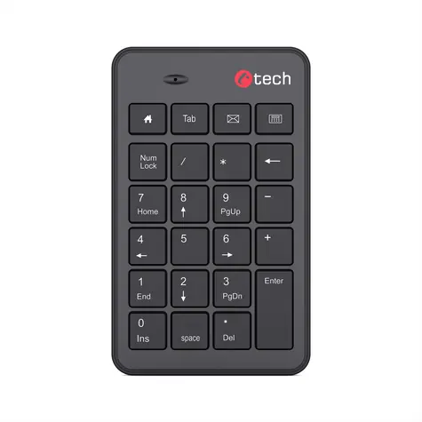 C-TECH KBN-02W bezdrátová numerická klávesnice černá