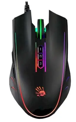 A4tech BLOODY P81S Activated černá / herní myš / 8000DPI / RGB / USB-A / 7 tlačítek / kabel 1.8m