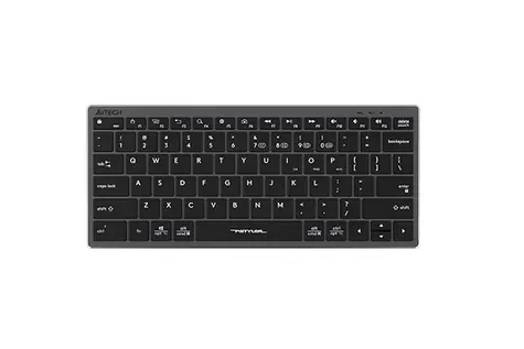 A4tech FBX51C šedá / Bezdrátová nízkoprofilová klávesnice / CZ layout / Bluetooth / 2.4GHz USB-A Nano přijímač 