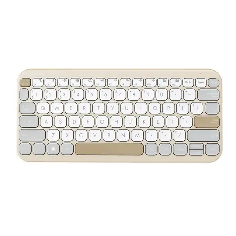 ASUS Marshmallow KW100 béžová / bezdrátová klávesnice / nízký profil kláves / CZ & SK layout 