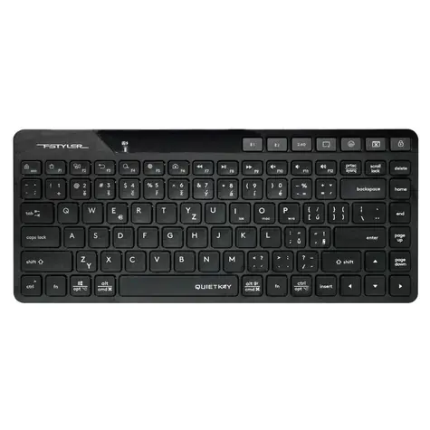 A4tech FStyler FBK26C AS černá / Bezdrátová klávesnice / CZ layout / Bluetooth / 2.4GHz USB-A Nano přijímač 