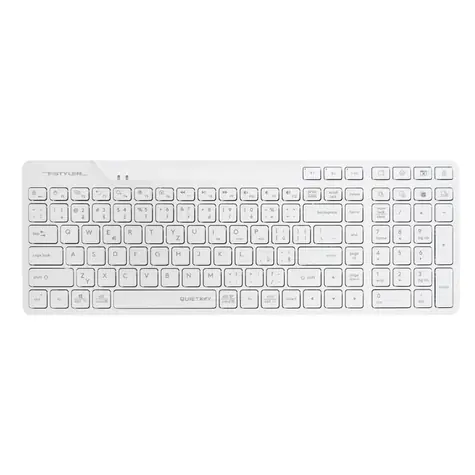 A4tech FStyler FBK27C AS bílá / Bezdrátová klávesnice / CZ layout / Bluetooth / 2.4GHz USB-A Nano přijímač 