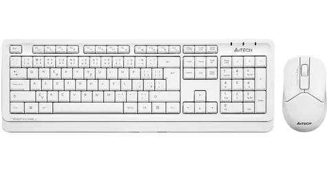 A4tech FG1012 bílá / set bezdrátová klávesnice + myši / CZ layout / USB-A nano přijímač 2.4GHz